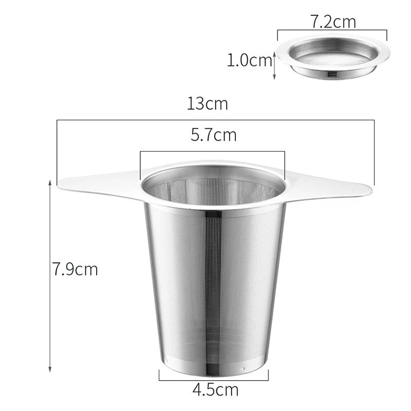 1 Piece Tea Infuser Basket Stainless Steel Tea Strainer Tea Filter With Small Strainer And Lid Tea Diffuser For Loose Tea YY088