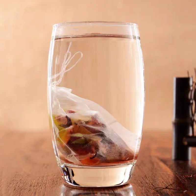 500/100x Teabags with Drawstring Filter Empty Tea Bags for Coffee Bean Leaf Tea Powder Herbal Medicine Biodegradable Paper Bag