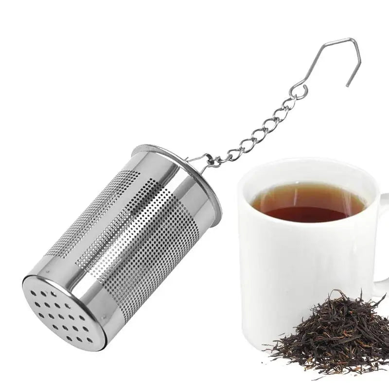 304 Stainless Steel Tea Strainers Set Extra Fine Mesh Tea Infuser For Loose Tea - Updated Slim Threaded Lid For Black Tea