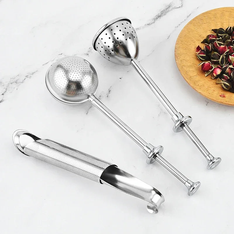 Tea Strainer Stainless Steel Tea Infuser Mesh Tea Ball Infuser Filter Reusable Loose Leaf Strainer Bag Brew Herb Tea Accessories