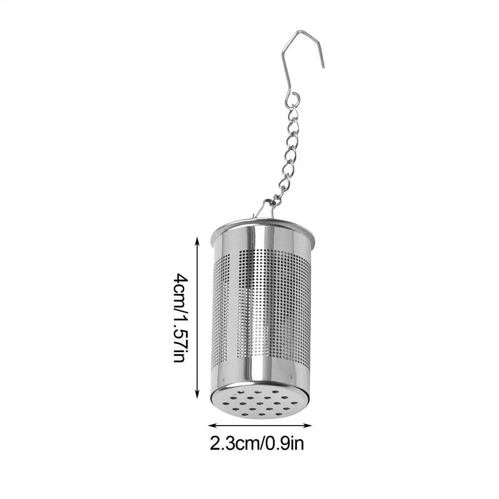 304 Stainless Steel Tea Strainers Set Extra Fine Mesh Tea Infuser For Loose Tea - Updated Slim Threaded Lid For Black Tea